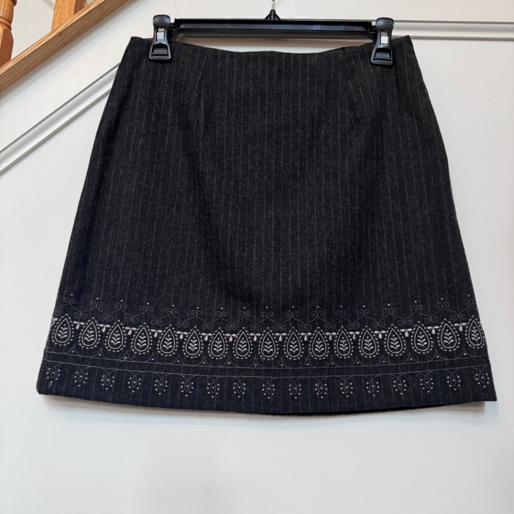 Ann Taylor Striped Wool Skirt